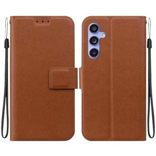 For Samsung Galaxy S23 FE 5G Ultra-thin Voltage Magnetic Buckle Leather Phone Case(Brown)