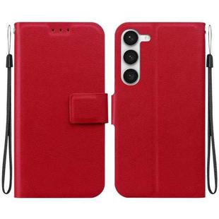 For Samsung Galaxy S23+ 5G Ultra-thin Voltage Magnetic Buckle Leather Phone Case(Red)