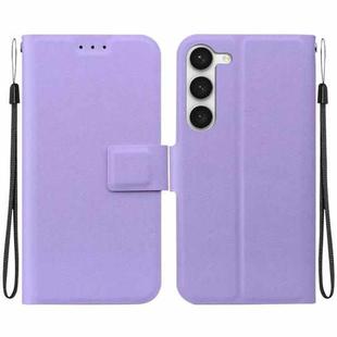 For Samsung Galaxy S23+ 5G Ultra-thin Voltage Magnetic Buckle Leather Phone Case(Purple)