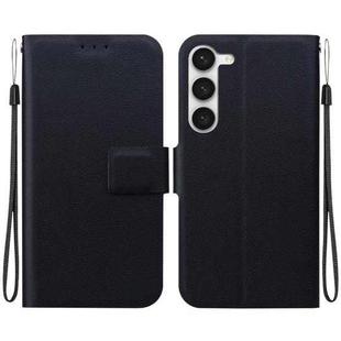 For Samsung Galaxy S23+ 5G Ultra-thin Voltage Magnetic Buckle Leather Phone Case(Black)