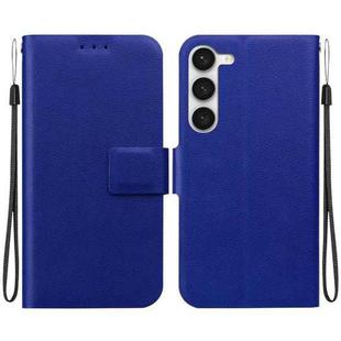 For Samsung Galaxy S23+ 5G Ultra-thin Voltage Magnetic Buckle Leather Phone Case(Blue)