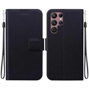 For Samsung Galaxy S22 5G Ultra-thin Voltage Magnetic Buckle Leather Phone Case(Black)