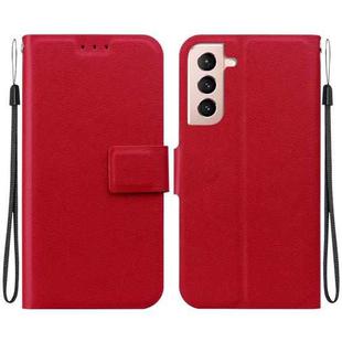 For Samsung Galaxy S21+ 5G Ultra-thin Voltage Magnetic Buckle Leather Phone Case(Red)