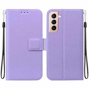 For Samsung Galaxy S21+ 5G Ultra-thin Voltage Magnetic Buckle Leather Phone Case(Purple)