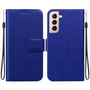 For Samsung Galaxy S21+ 5G Ultra-thin Voltage Magnetic Buckle Leather Phone Case(Blue)