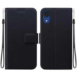 For Samsung Galaxy A03 Core Ultra-thin Voltage Magnetic Buckle Leather Phone Case(Black)