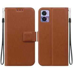 For Motorola Edge 30 Neo / Edge 30 Lite Ultra-thin Voltage Magnetic Buckle Leather Phone Case(Brown)