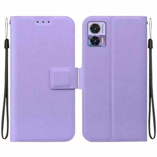 For Motorola Edge 30 Neo / Edge 30 Lite Ultra-thin Voltage Magnetic Buckle Leather Phone Case(Purple)