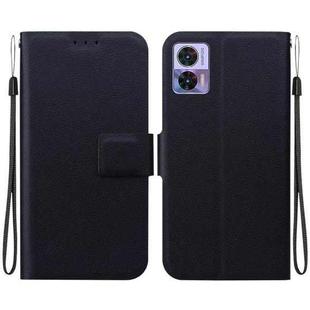 For Motorola Edge 30 Neo / Edge 30 Lite Ultra-thin Voltage Magnetic Buckle Leather Phone Case(Black)