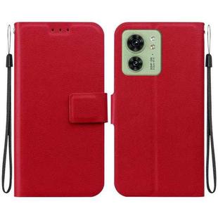 For Motorola Edge 40 Ultra-thin Voltage Magnetic Buckle Leather Phone Case(Red)