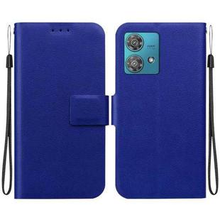 For Motorola Edge 40 Neo Ultra-thin Voltage Magnetic Buckle Leather Phone Case(Blue)