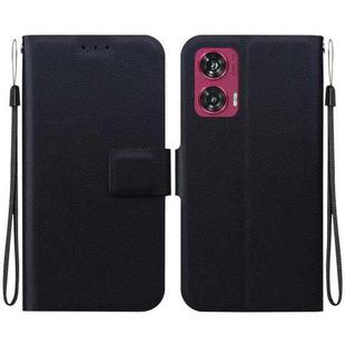 For Motorola Edge 50 Fusion Ultra-thin Voltage Magnetic Buckle Leather Phone Case(Black)