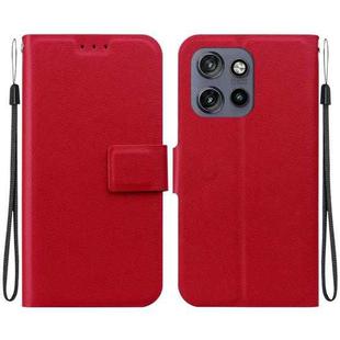 For Motorola Edge 50 Neo 5G Global Ultra-thin Voltage Magnetic Buckle Leather Phone Case(Red)