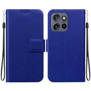 For Motorola Edge 50 Neo 5G Global Ultra-thin Voltage Magnetic Buckle Leather Phone Case(Blue)