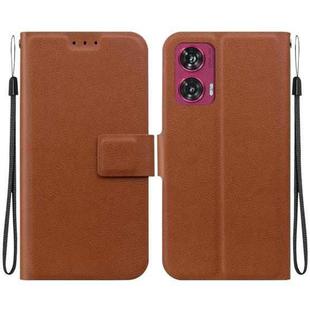 For Motorola Edge 50 Ultra Ultra-thin Voltage Magnetic Buckle Leather Phone Case(Brown)