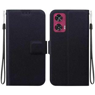 For Motorola Edge 50 Ultra Ultra-thin Voltage Magnetic Buckle Leather Phone Case(Black)