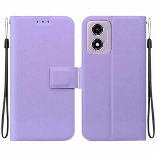 For Motorola Moto E14 / Moto G04s Ultra-thin Voltage Magnetic Buckle Leather Phone Case(Purple)