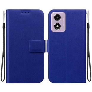 For Motorola Moto E14 / Moto G04s Ultra-thin Voltage Magnetic Buckle Leather Phone Case(Blue)