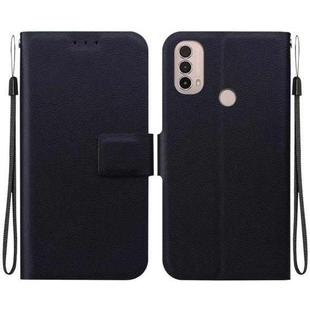 For Motorola Moto E20 / E30 / E40 Ultra-thin Voltage Magnetic Buckle Leather Phone Case(Black)