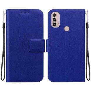 For Motorola Moto E20 / E30 / E40 Ultra-thin Voltage Magnetic Buckle Leather Phone Case(Blue)