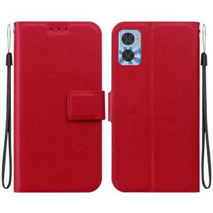 For Motorola Moto E22 / Moto E22i Ultra-thin Voltage Magnetic Buckle Leather Phone Case(Red)