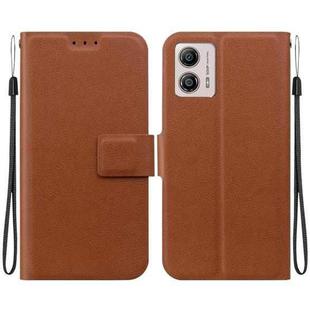 For Motorola Moto G13 / G23 / G53 5G Ultra-thin Voltage Magnetic Buckle Leather Phone Case(Brown)