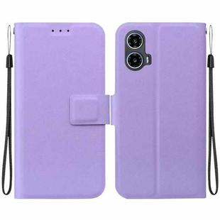 For Motorola Moto G34 Ultra-thin Voltage Magnetic Buckle Leather Phone Case(Purple)