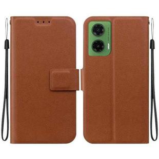 For Motorola Moto G35 Ultra-thin Voltage Magnetic Buckle Leather Phone Case(Brown)