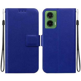 For Motorola Moto G35 Ultra-thin Voltage Magnetic Buckle Leather Phone Case(Blue)