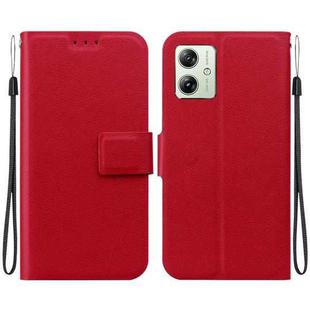 For Motorola Moto G54 Ultra-thin Voltage Magnetic Buckle Leather Phone Case(Red)