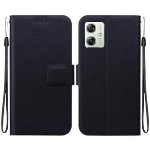 For Motorola Moto G54 Ultra-thin Voltage Magnetic Buckle Leather Phone Case(Black)