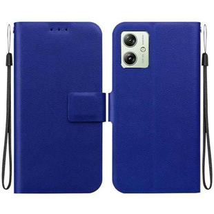 For Motorola Moto G54 Ultra-thin Voltage Magnetic Buckle Leather Phone Case(Blue)