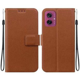 For Motorola Moto G55 Ultra-thin Voltage Magnetic Buckle Leather Phone Case(Brown)