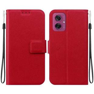 For Motorola Moto G55 Ultra-thin Voltage Magnetic Buckle Leather Phone Case(Red)