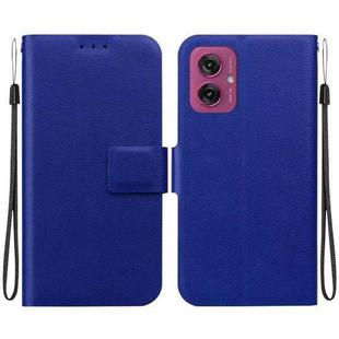 For Motorola Moto G55 Ultra-thin Voltage Magnetic Buckle Leather Phone Case(Blue)