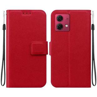 For Motorola Moto G84 Ultra-thin Voltage Magnetic Buckle Leather Phone Case(Red)