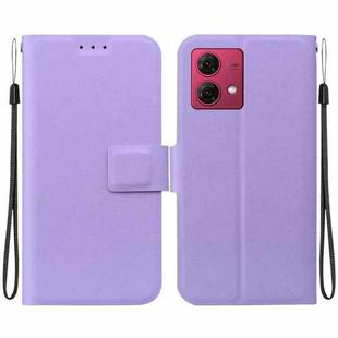 For Motorola Moto G84 Ultra-thin Voltage Magnetic Buckle Leather Phone Case(Purple)