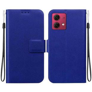 For Motorola Moto G84 Ultra-thin Voltage Magnetic Buckle Leather Phone Case(Blue)