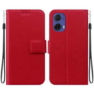 For Motorola Moto G85 Ultra-thin Voltage Magnetic Buckle Leather Phone Case(Red)