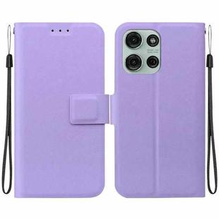 For Motorola Moto G75 5G Ultra-thin Voltage Magnetic Buckle Leather Phone Case(Purple)