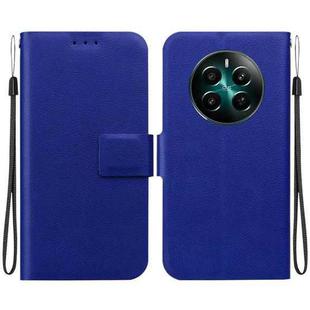 For Realme 12+ Ultra-thin Voltage Magnetic Buckle Leather Phone Case(Blue)