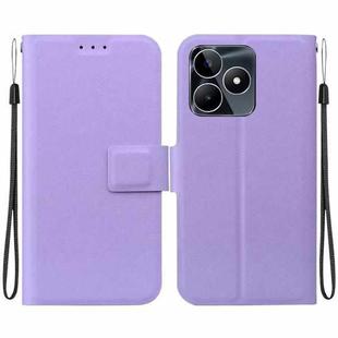 For Realme C53 / C53 India / Narzo N53 Ultra-thin Voltage Magnetic Buckle Leather Phone Case(Purple)