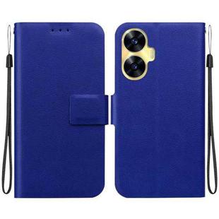 For Realme C55 / Narzo N55 Ultra-thin Voltage Magnetic Buckle Leather Phone Case(Blue)