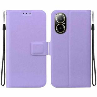 For Realme C67 4G Global Ultra-thin Voltage Magnetic Buckle Leather Phone Case(Purple)