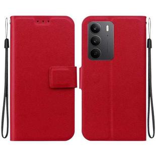 For Realme C75 Ultra-thin Voltage Magnetic Buckle Leather Phone Case(Red)