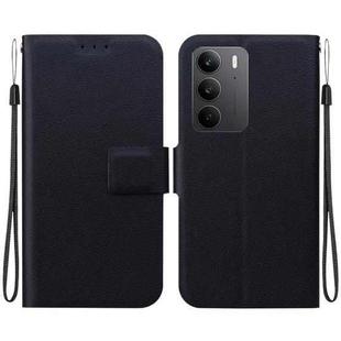 For Realme C75 Ultra-thin Voltage Magnetic Buckle Leather Phone Case(Black)