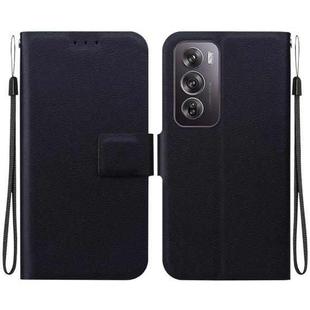 For OPPO Reno12 Pro 5G Global Ultra-thin Voltage Magnetic Buckle Leather Phone Case(Black)