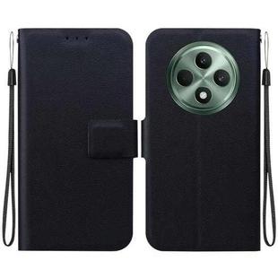 For OPPO Reno12 F 5G Ultra-thin Voltage Magnetic Buckle Leather Phone Case(Black)