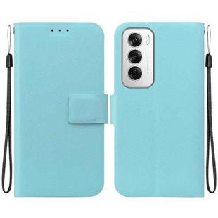 For OPPO Reno12 5G Global Ultra-thin Voltage Magnetic Buckle Leather Phone Case(Green)