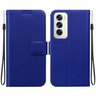 For OPPO Reno12 5G Global Ultra-thin Voltage Magnetic Buckle Leather Phone Case(Blue)